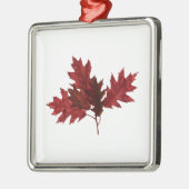 Rote Eichen-Blätter Ornament Aus Metall (Links)
