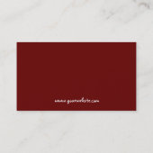 Rote Eichen-Visitenkarte Visitenkarte (Rückseite)