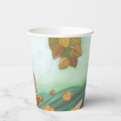 Rote Eichhörnchen essen Haselnüsse Illustration Pappbecher (Links)