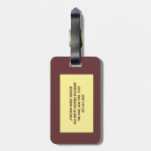 Rote Eichhörnchen im Schnee Gepäckanhänger (Rückseite vertikal)