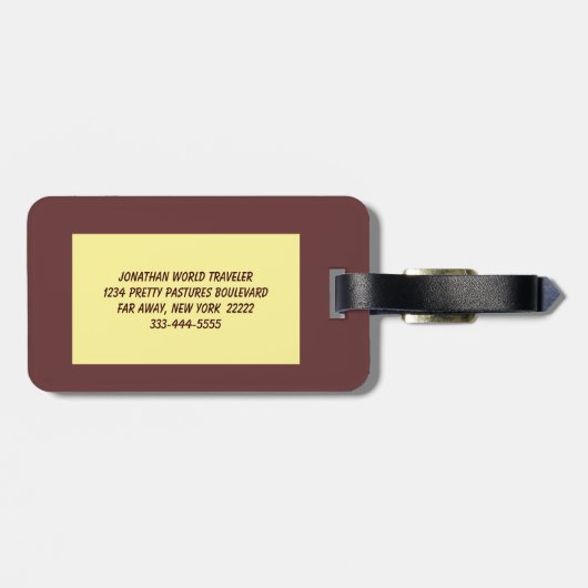 Rote Eichhörnchen im Schnee Gepäckanhänger (Rückseite horizontal)