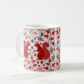 Rote Eichhörnchen im Wald Kaffeetasse (Vorderseite Links)