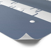 Rote Eichhörnchen Weiße Zypressen Bäume Papercut Poster (Ecke)