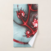 Rote Eidechse auf sandiger grauer Textur Badhandtuch Set (Handtuch)