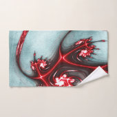 Rote Eidechse auf sandiger grauer Textur Badhandtuch Set (Handtuch)