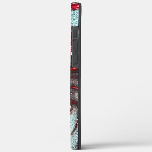 Rote Eidechse auf sandiger grauer Textur Case-Mate iPhone Hülle (Rückseite / Links)