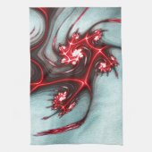 Rote Eidechse auf sandiger grauer Textur Geschirrtuch (Vertikal)