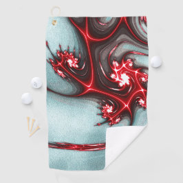 Rote Eidechse auf sandiger grauer Textur Golfhandtuch