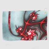 Rote Eidechse auf sandiger grauer Textur Golfhandtuch (Horizontal)