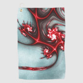 Rote Eidechse auf sandiger grauer Textur Golfhandtuch (Vorderseite)