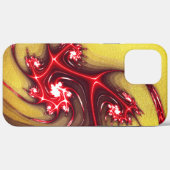 Rote Eidechse aus Fraktal auf ockerfarbenem Sand Case-Mate iPhone Hülle (Rückseite (Horizontal))