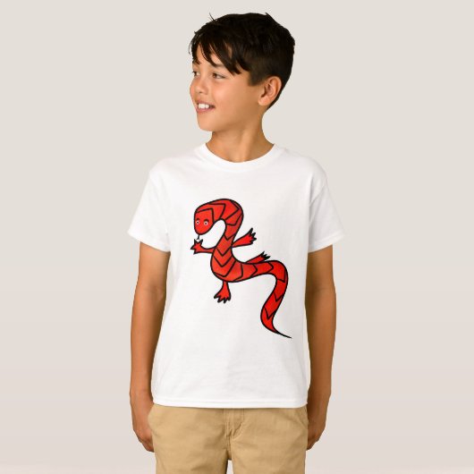 Rote Eidechse T-Shirt (Vorne ganz)