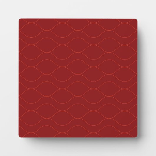 Rote, einfache, elegante, coole Wave Abstraktion A Fotoplatte (Vorderseite)