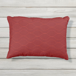 Rote, einfache, elegante, coole Wave Abstraktion A Kissen Für Draußen