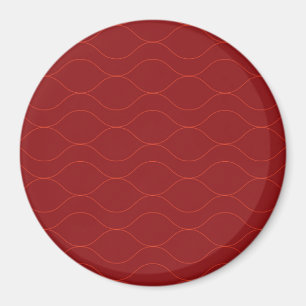 Rote, einfache, elegante, coole Wave Abstraktion A Magnet