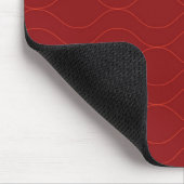Rote, einfache, elegante, coole Wave Abstraktion A Mousepad (Ecke)