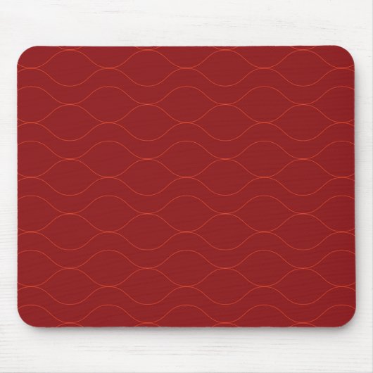 Rote, einfache, elegante, coole Wave Abstraktion A Mousepad (Vorne)