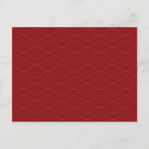 Rote, einfache, elegante, coole Wave Abstraktion A Postkarte