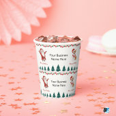 Rote einfache Frohe Weihnachten Wrap-around-Papier Pappbecher