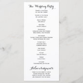 Rote Einfache Liebe Hochzeitsprogramme Programm (Rückseite)