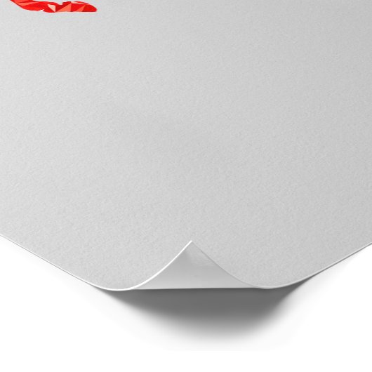 Rote Einhornkreatur Poster (Ecke)