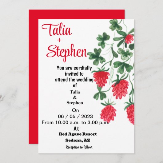 Rote Einladung (Vorne/Hinten)