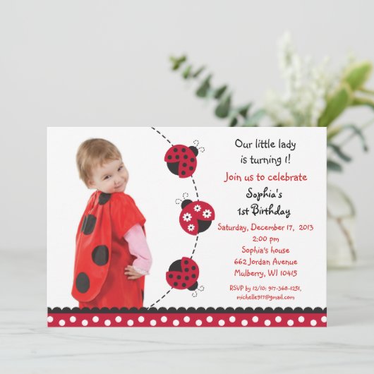 Rote Einladung (Stehend Vorderseite)