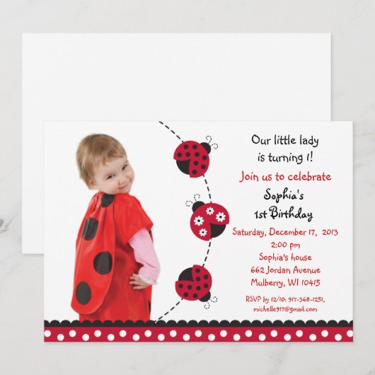 Rote Einladung (Vorne/Hinten)