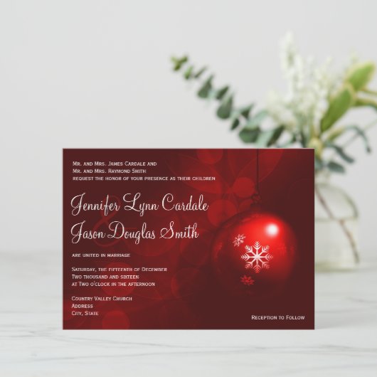 Rote Einladung (Stehend Vorderseite)