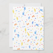 Rote Einladung von Bounce House (Rückseite)