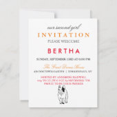 Rote Einladung von French Bulldog (Rückseite)