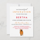 Rote Einladung von French Bulldog (Rückseite)