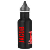 Rote Eisenbahn-Kinder nennen Sondergetränke Trinkflasche (Links)