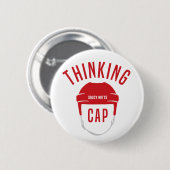 Rote Eishockeyhelm-Denkkappe Flair-Button Button (Vorne & Hinten)