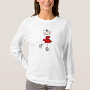 Rote Eisläuferin T-Shirts und Geschenke