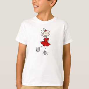 Rote Eisläuferin T-Shirts und Geschenke