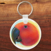 Rote Ektuspapagei Schlüsselanhänger (Vorderseite)