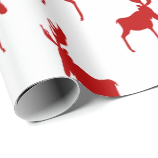 Rote Elche Geschenkpapier (Rolleneckpunkt)