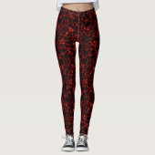 Rote Electro-Plasma-Glow-Leggings Leggings (Vorderseite)