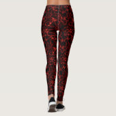Rote Electro-Plasma-Glow-Leggings Leggings (Rückseite)