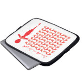 Rote Elefant-Laptop-Hülse Laptopschutzhülle (Vorne Knopf)