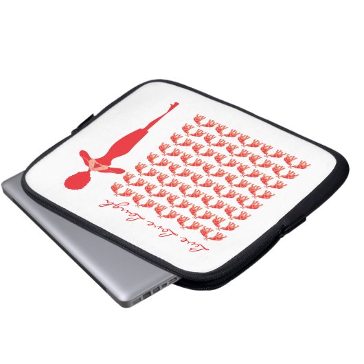 Rote Elefant-Laptop-Hülse Laptopschutzhülle (Vorne Knopf)