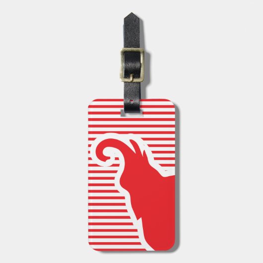 Rote Elefant-Reise-Taschen-Umbau-Schablone Gepäckanhänger (Vorderseite vertikal)