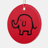 Rote Elefantenbildschmuck Keramikornament (Links)