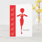 Rote Elefantkarte der Studentinnenverbindung Karte (Gelbe Blume)