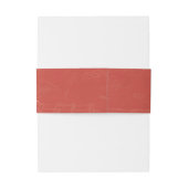 Rote Elegance Einzigartige Blumenhochzeit Einladungsbanderole (Rückseitenbeispiel)