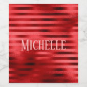 Rote Elegance Weinetikett (Einzelnes Label)