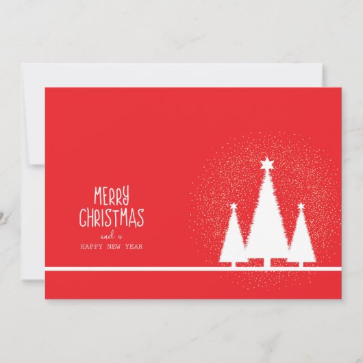 Rote Elegante Weihnachts-Party Einladung (Vorderseite)