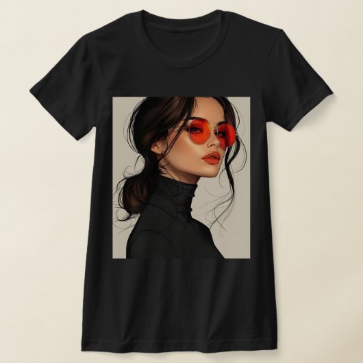 Rote Eleganz T-Shirt (Ablage )