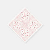 Rote Elfen und Schneeflocken Serviette (Ecke)